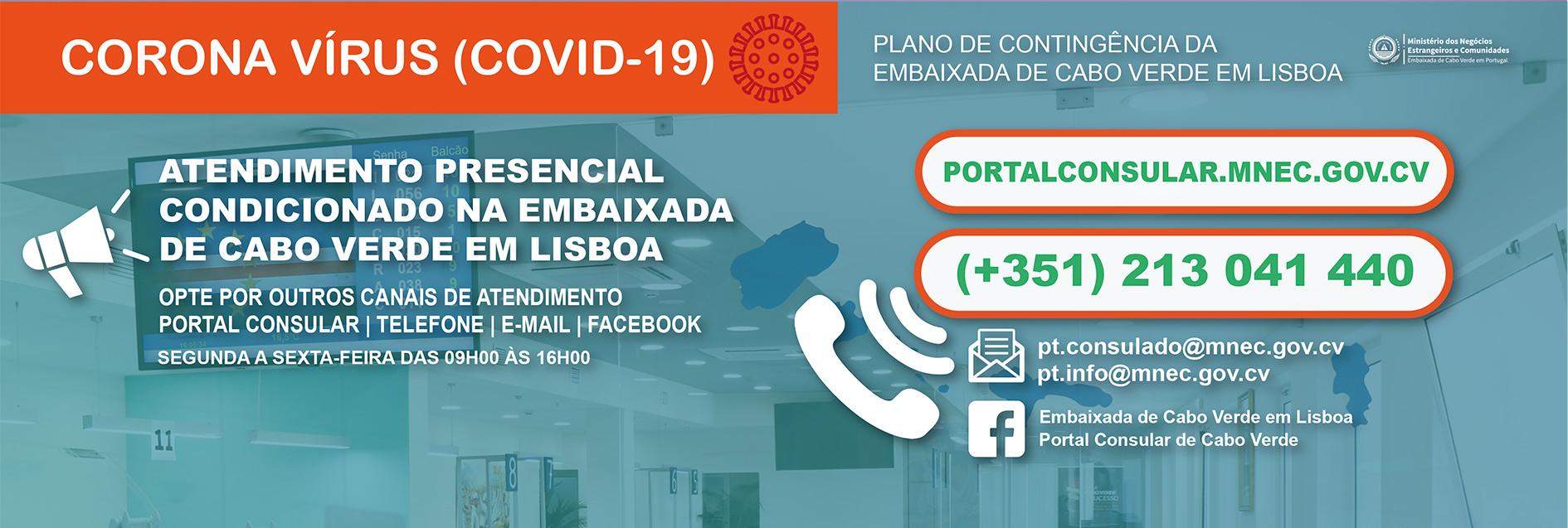 ATENDIMENTO PRESENCIAL CONDICIONADO NA EMBAIXADA DE CABO VERDE EM LISBOA